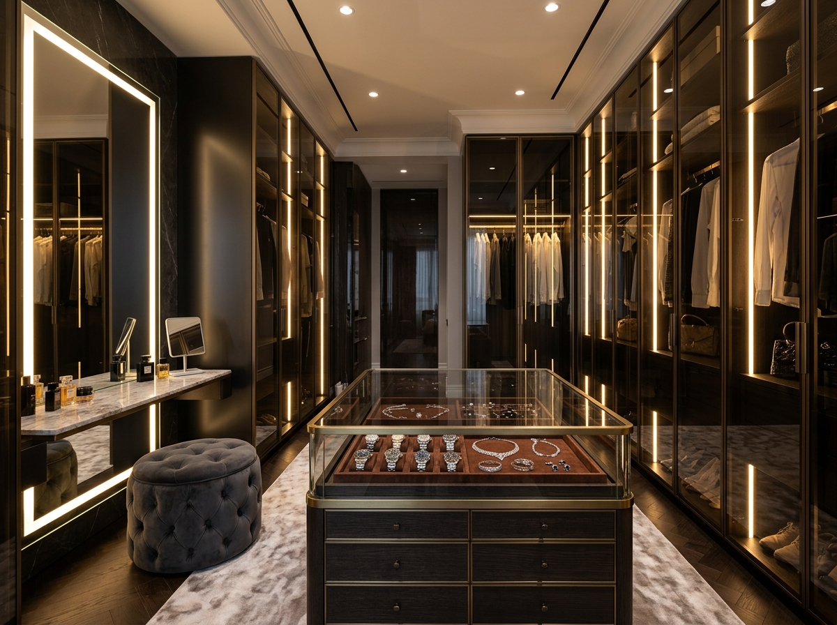 Luxury Walk-in Closet and Dressing Suite in Patna